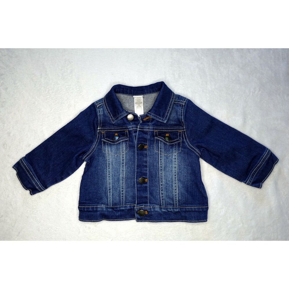 Little Me Baby Boys/Girls 12M Denim Jean Jacket Snap Button Trucker